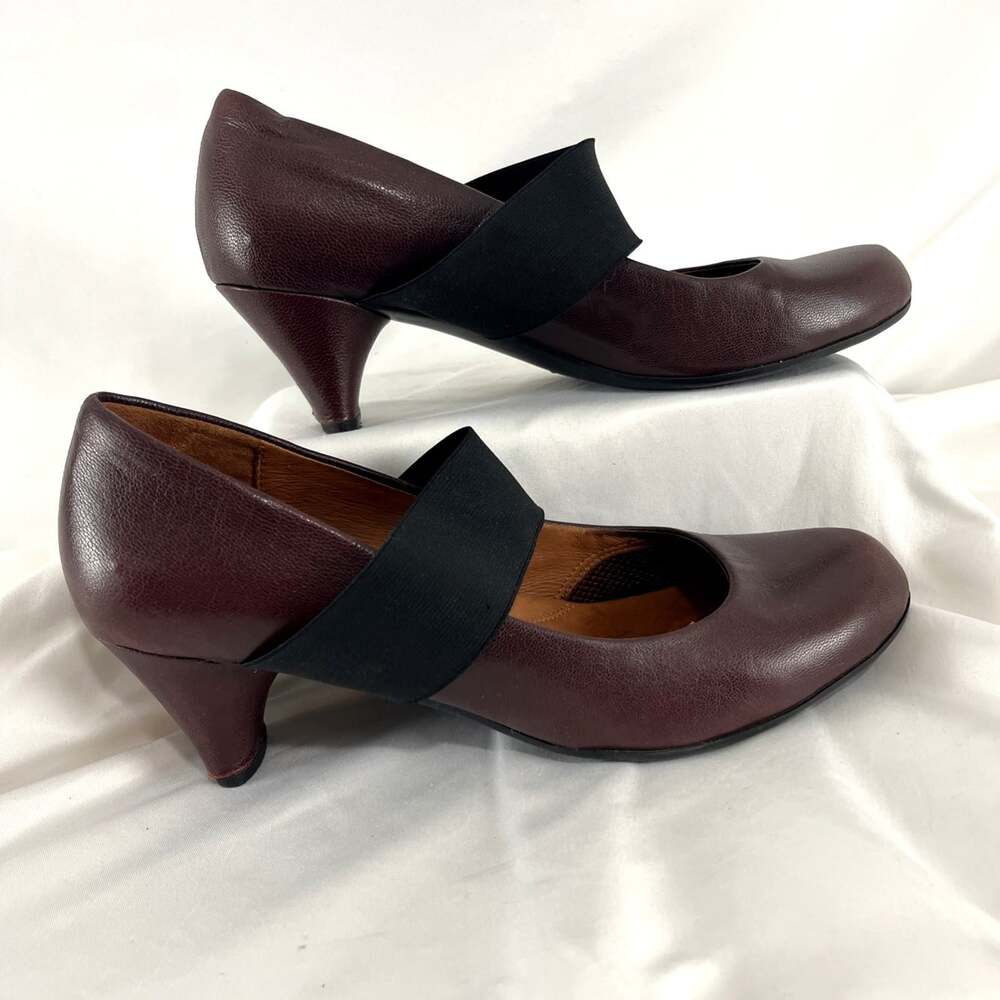 Gentle Souls Burgundy Leather Heeled Mary Janes Women’s Size 9.5